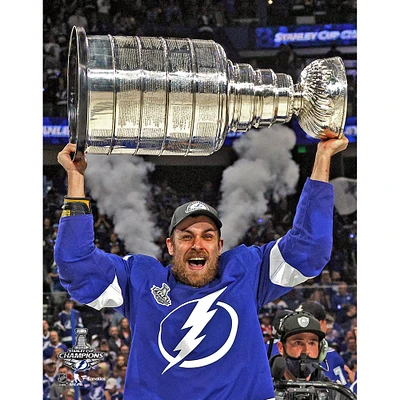 Jan Rutta Tampa Bay Lightning Unsigned 2021 Stanley Cup Champions Raising Photograph