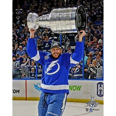 Luke Schenn Tampa Bay Lightning Unsigned 2021 Stanley Cup Champions Raising Photograph