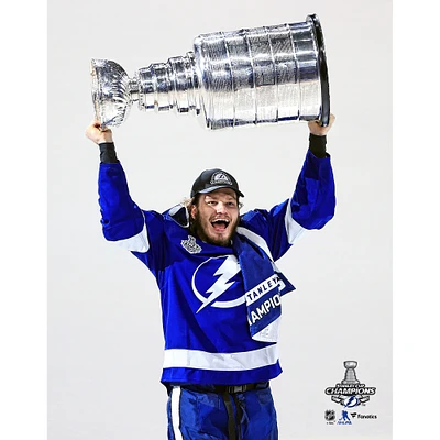 Mikhail Sergachev Tampa Bay Lightning Unsigned 2021 Stanley Cup Champions Raising Photograph