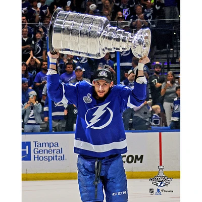 Anthony Cirelli Tampa Bay Lightning Unsigned 2021 Stanley Cup Champions Raising Photograph