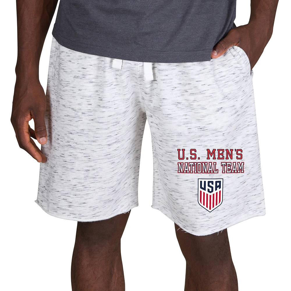 Men's Concepts Sport White USMNT Alley Fleece Shorts