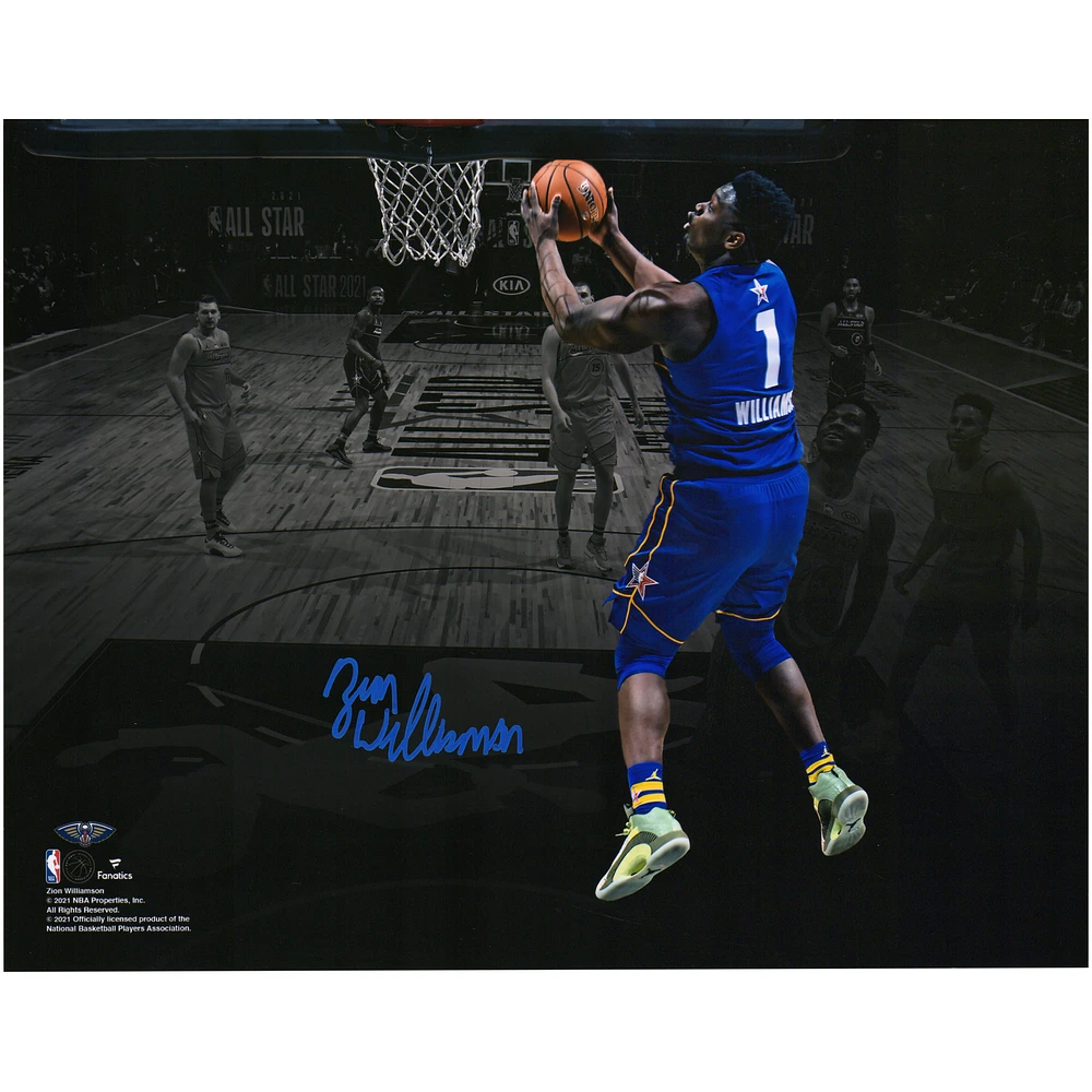 Zion Williamson New Orleans Pelicans Autographed 11" x 14" 2021 NBA All-Star Game Spotlight Photograph