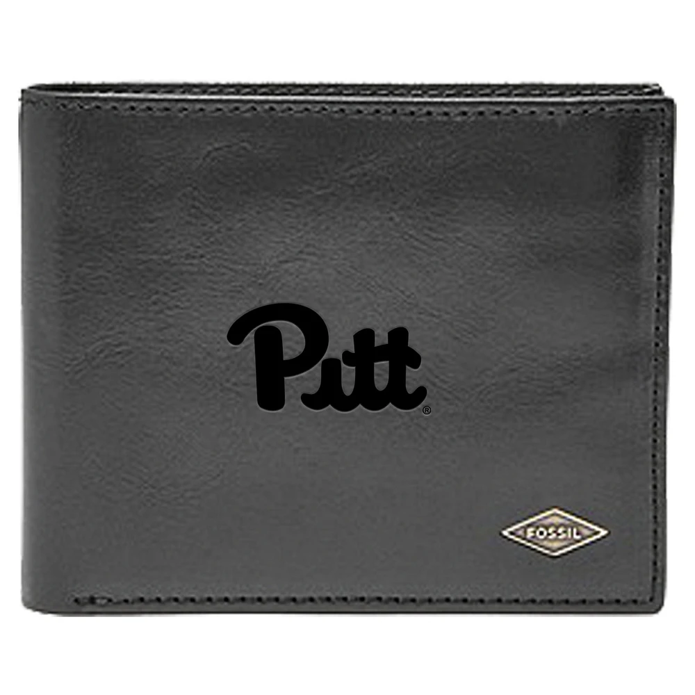 Men's Fossil Pitt Panthers Leather Ryan RFID Flip ID Bifold Wallet