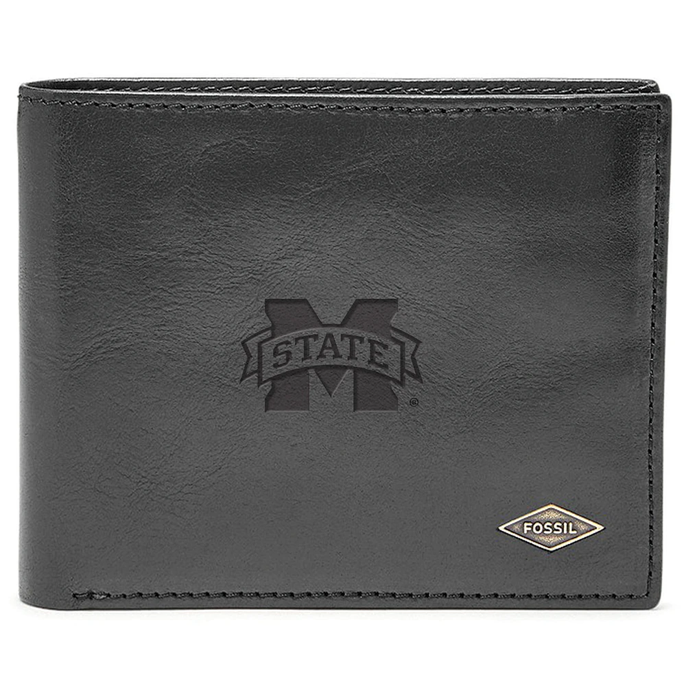 Men's Fossil Mississippi State Bulldogs Leather Ryan RFID Flip ID Bifold Wallet