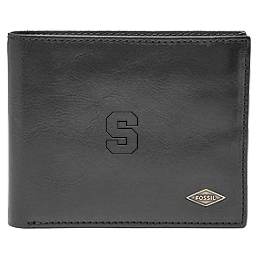 Men's Fossil Syracuse Orange Leather Ryan RFID Flip ID Bifold Wallet