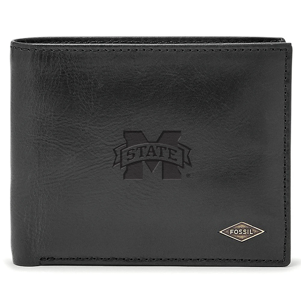Men's Fossil Mississippi State Bulldogs Leather Ryan RFID Passcase Wallet