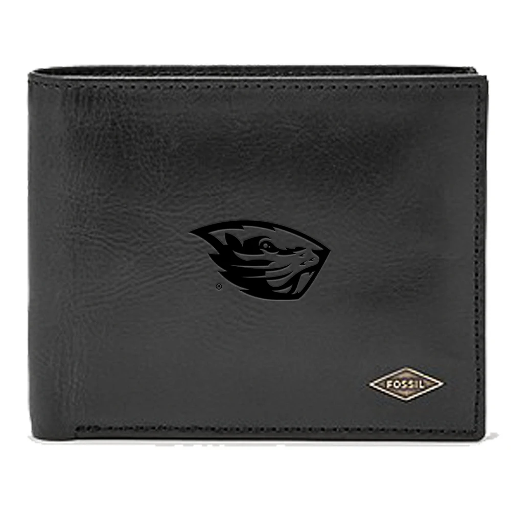 Men's Fossil Oregon State Beavers Leather Ryan RFID Passcase Wallet