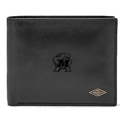 Men's Fossil Maryland Terrapins Leather Ryan RFID Passcase Wallet