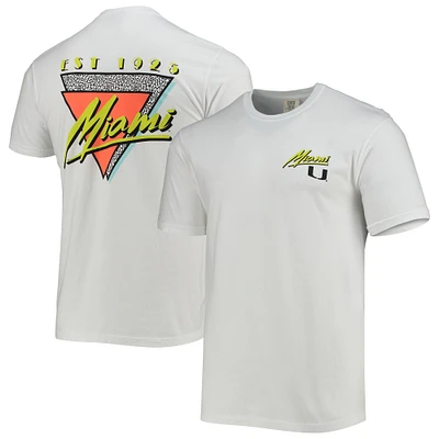 Men's White Miami Hurricanes Vice Est. Comfort Color T-Shirt