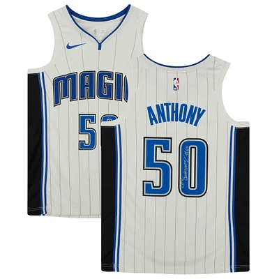 Autographed Nike Cole Anthony White Orlando Magic 2020-21 Association Swingman Jersey