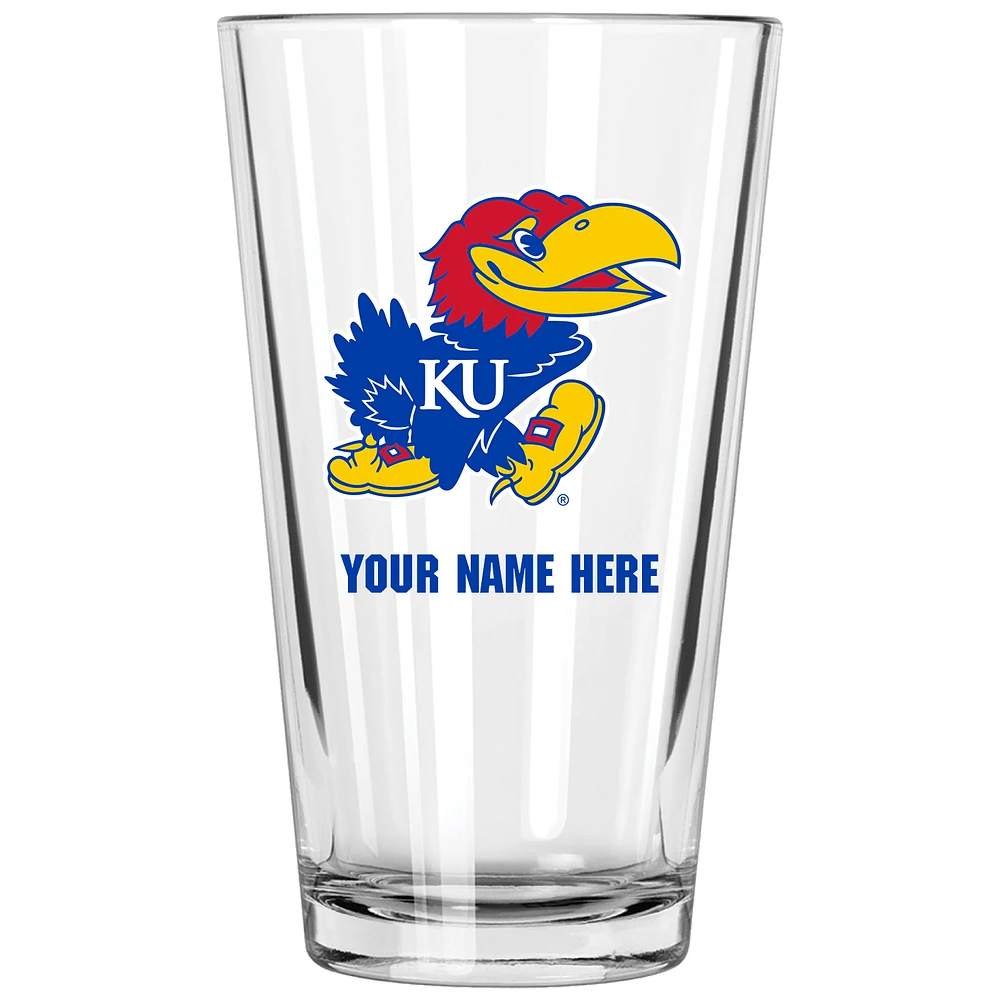 Kansas Jayhawks 16oz. Personalized Pint Glass