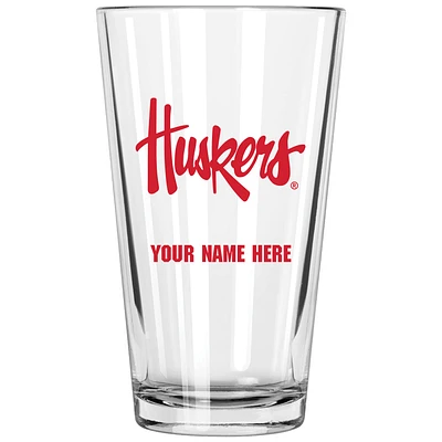Nebraska Huskers 16oz. Personalized Pint Glass