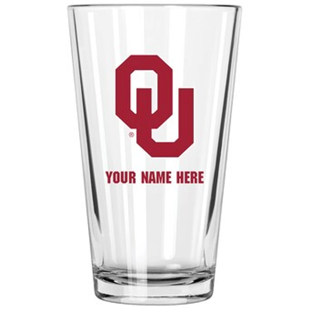 Oklahoma Sooners 16oz. Personalized Pint Glass