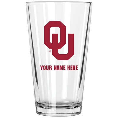Oklahoma Sooners 16oz. Personalized Pint Glass