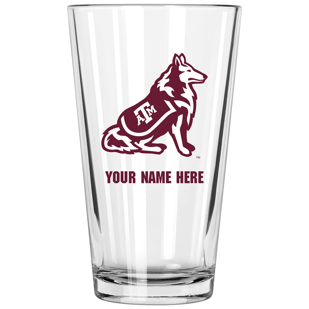 Texas A&M Aggies 16oz. Personalized Pint Glass