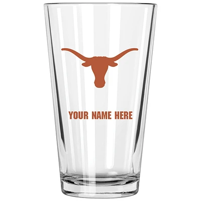 Texas Longhorns 16oz. Personalized Pint Glass