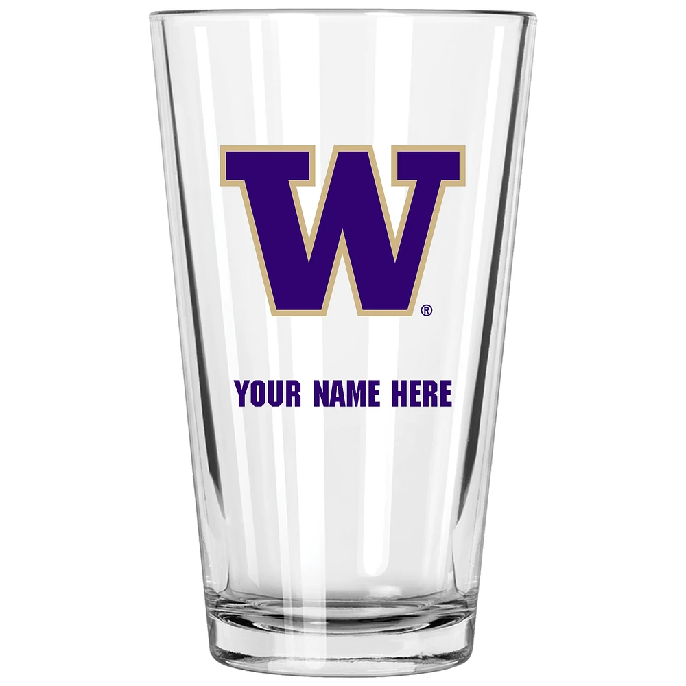 Washington Huskies 16oz. Personalized Pint Glass