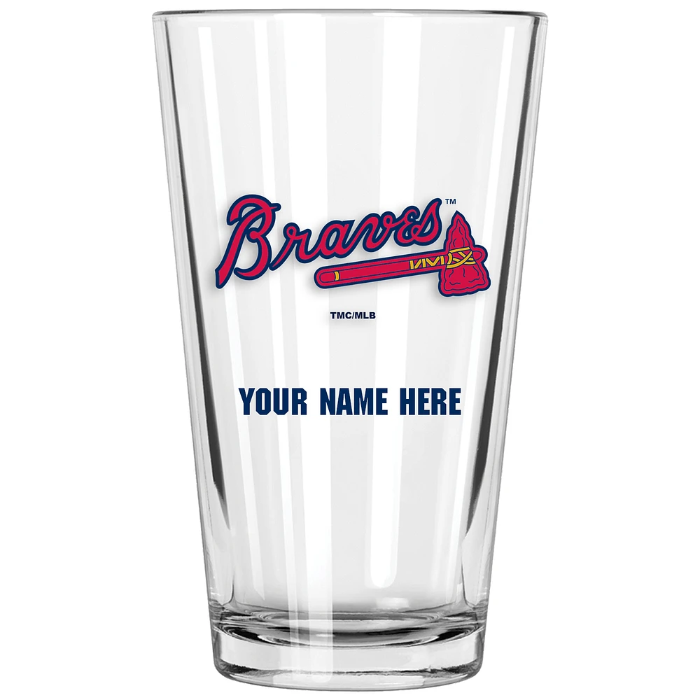 Atlanta Braves 16oz. Personalized Pint Glass
