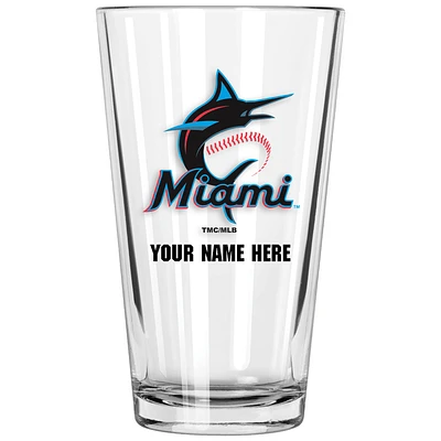 Miami Marlins 16oz. Personalized Pint Glass