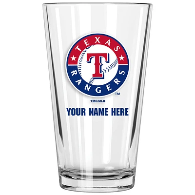 Texas Rangers 16oz. Personalized Pint Glass