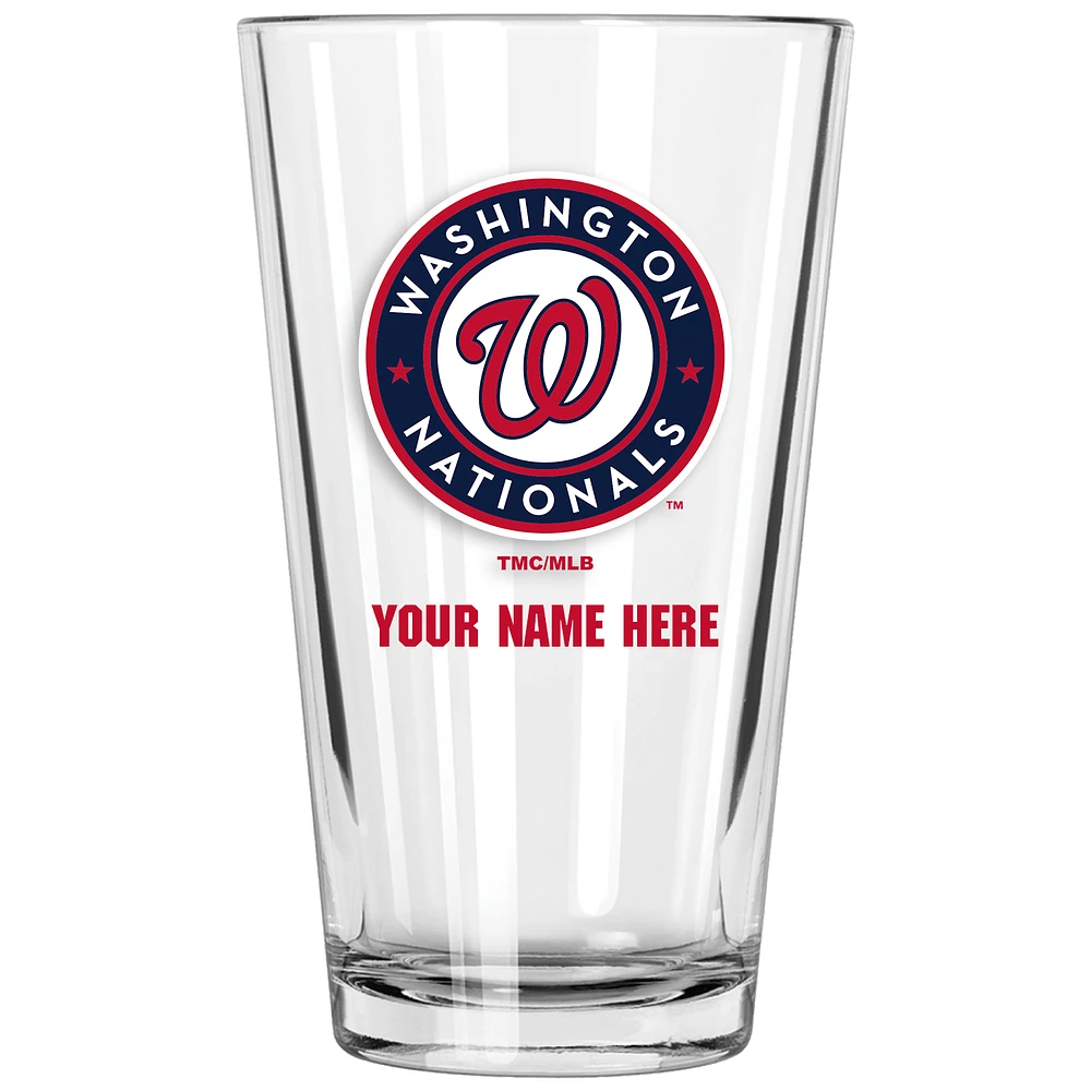 Washington Nationals 16oz. Personalized Pint Glass