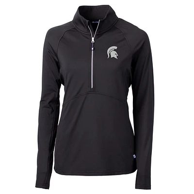 Women's Cutter & Buck Michigan State Spartans Adapt Eco Knit Half-Zip Pullover Jacket