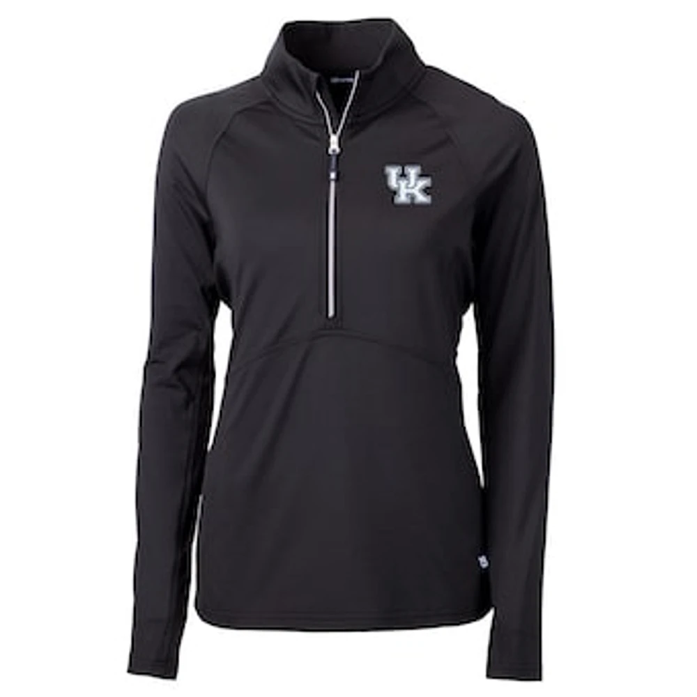 Women's Cutter & Buck Kentucky Wildcats Adapt Eco Knit Half-Zip Pullover Jacket