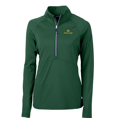 Women's Cutter & Buck Notre Dame Fighting Irish Adapt Eco Knit Half-Zip Pullover Jacket
