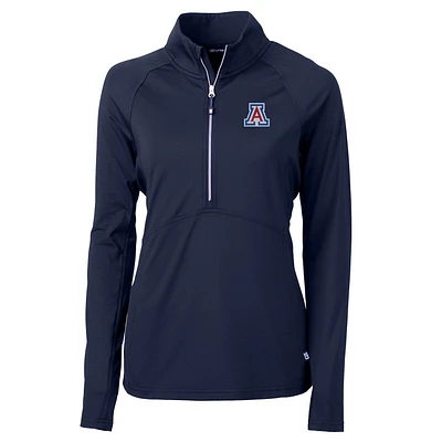Women's Cutter & Buck Navy Arizona Wildcats Adapt Eco Knit Half-Zip Pullover Jacket