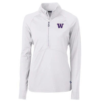 Women's Cutter & Buck Washington Huskies Adapt Eco Knit Half-Zip Pullover Jacket
