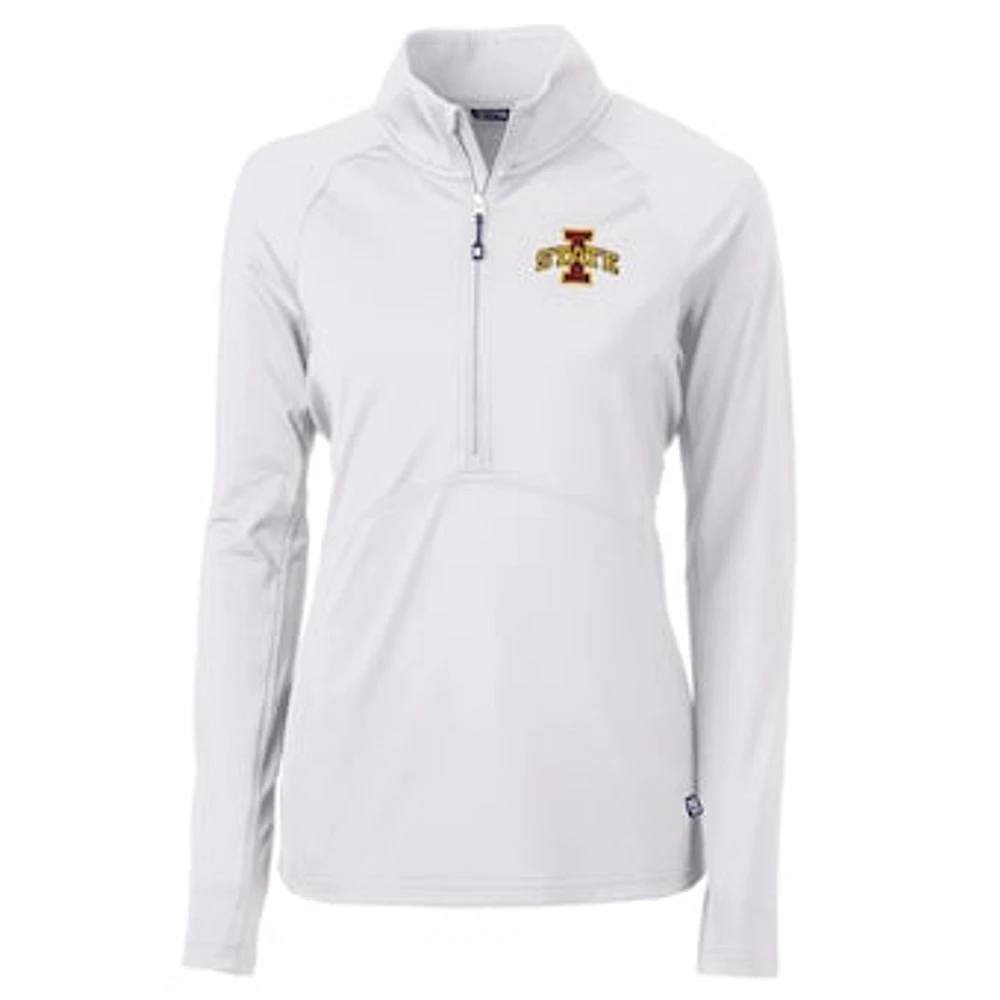 Women's Cutter & Buck Iowa State Cyclones Adapt Eco Knit Half-Zip Pullover Jacket