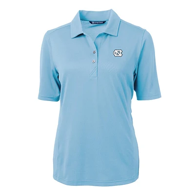 Women's Cutter & Buck Carolina Blue North Tar Heels Virtue Eco Pique Recycled Polo