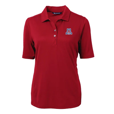 Women's Cutter & Buck Red Arizona Wildcats Virtue Eco Pique Recycled Polo