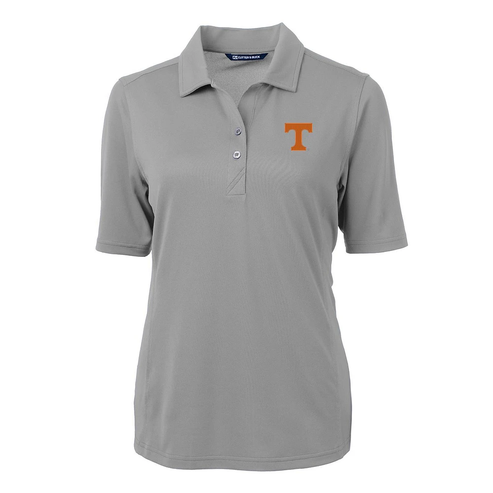 Women's Cutter & Buck Gray Tennessee Volunteers Virtue Eco Pique Recycled Polo