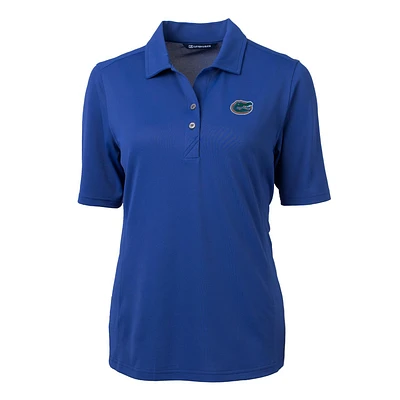 Women's Cutter & Buck Royal Florida Gators Virtue Eco Pique Recycled Polo