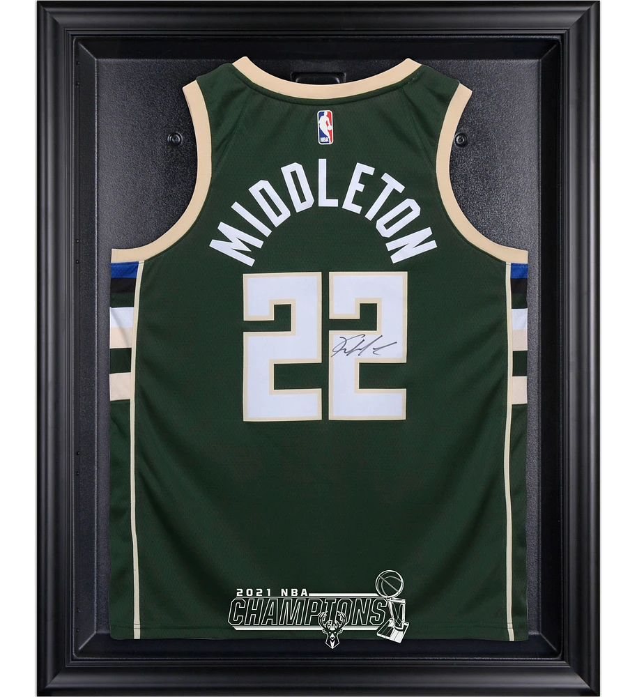 Milwaukee Bucks Framed 2021 NBA Finals Champions Logo Jersey Display Case