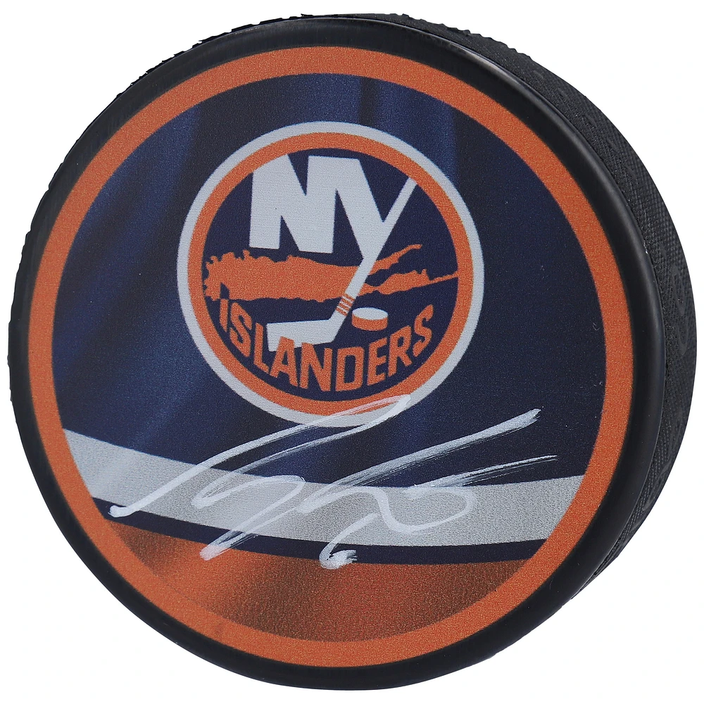 Ryan Pulock New York Islanders Autographed Reverse Retro Logo Hockey Puck