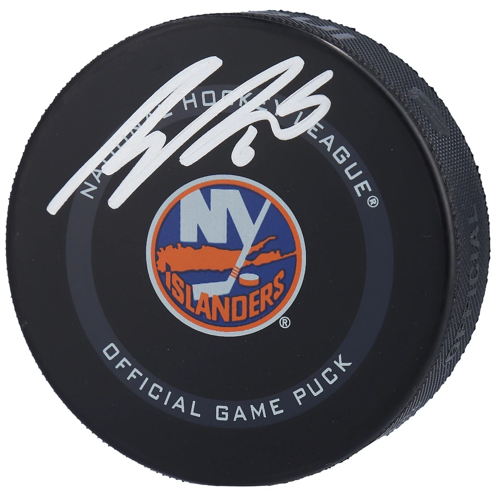 Ryan Pulock New York Islanders Autographed 2021 Model Official Game Puck