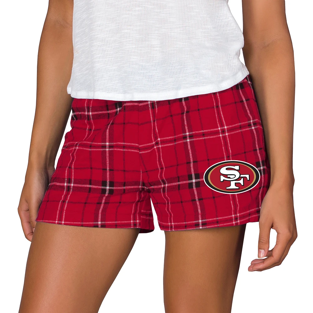 Women's Concepts Sport Scarlet/Gold San Francisco 49ers Ultimate Flannel Shorts