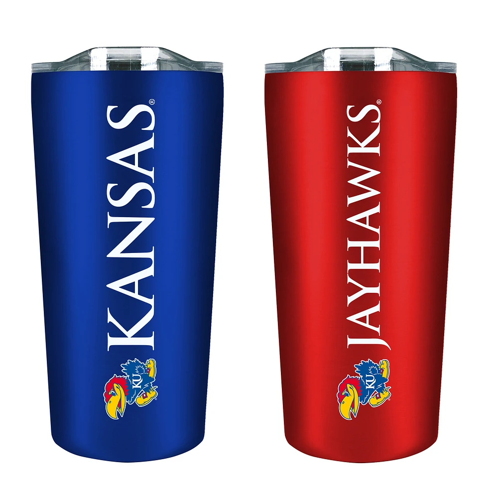 Kansas Jayhawks 18oz. Soft Touch Tumbler Two-Piece Set
