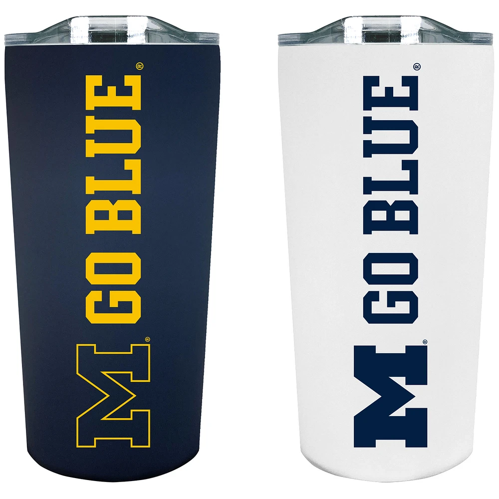 Michigan Wolverines 18oz. Soft Touch Tumbler Two-Piece Set
