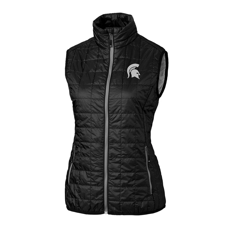 Women's Cutter & Buck Michigan State Spartans Rainier PrimaLoft Eco Full-Zip Vest