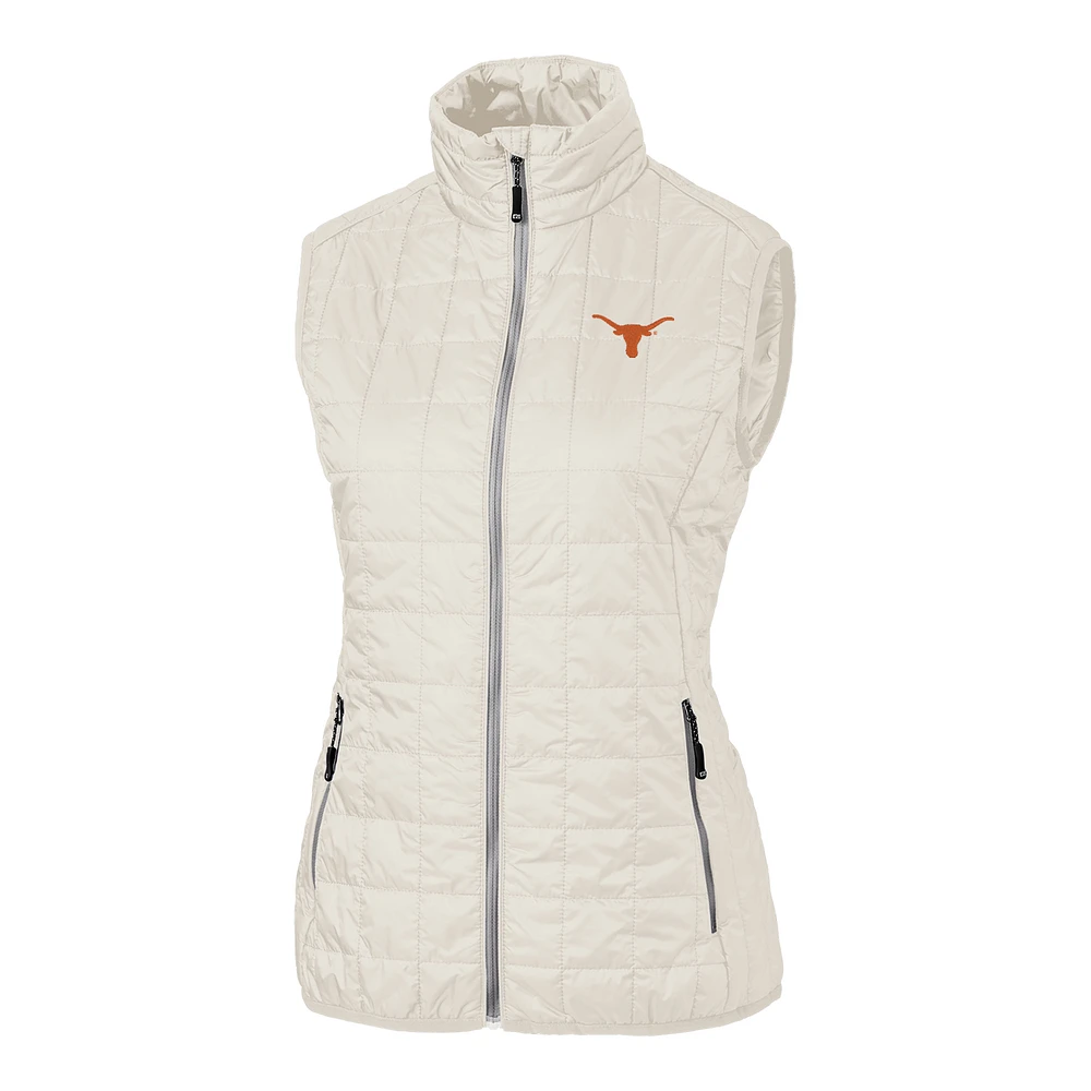 Women's Cutter & Buck Texas Longhorns Rainier PrimaLoft Eco Full-Zip Vest