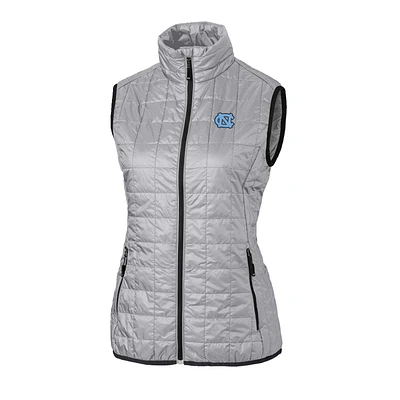 Women's Cutter & Buck Gray North Carolina Tar Heels Rainier PrimaLoft Eco Full-Zip Vest