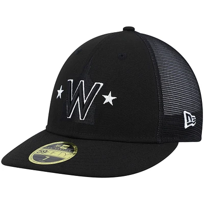 Men's New Era Black Washington Nationals Batting Practice Low Profile 59FIFTY Fitted Hat
