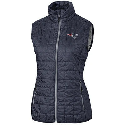Women's Cutter & Buck Navy New England Patriots Rainier PrimaLoft Eco Full-Zip Vest