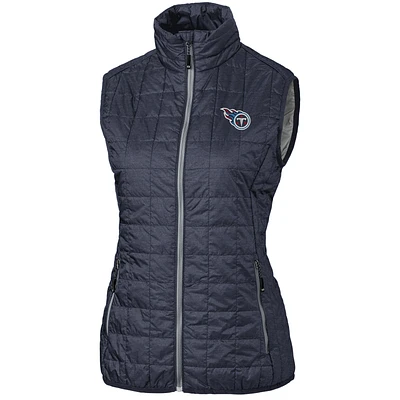 Women's Cutter & Buck Navy Tennessee Titans Rainier PrimaLoft Eco Full-Zip Vest