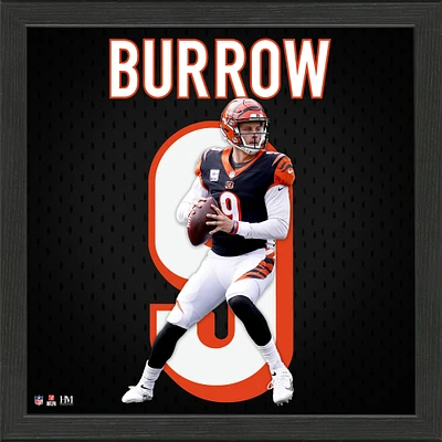 Highland Mint Joe Burrow Cincinnati Bengals 13'' x 13'' Impact Jersey Framed Photo