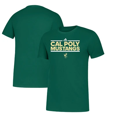 Men's adidas Green Cal Poly Mustangs Amplifier T-Shirt