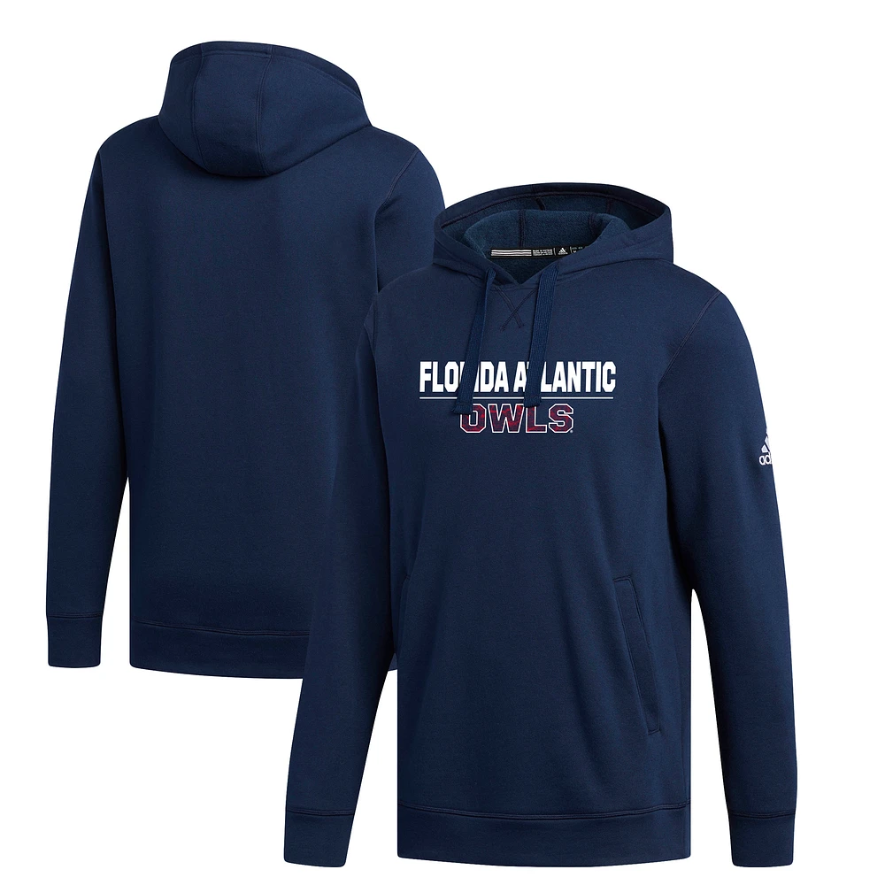 Men's adidas Navy Florida Atlantic Owls Fleece Pullover Hoodie